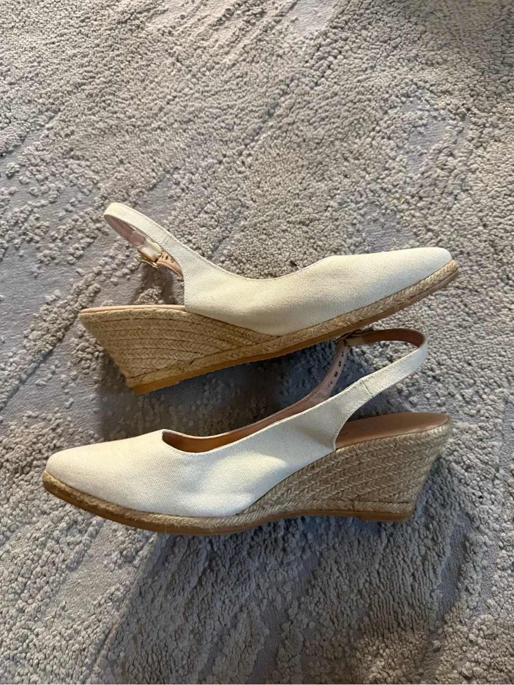 Viscata Palomera Canvas Espadrille Wedges beige slingback cotton Spain 41 / 10 - Picture 4 of 15